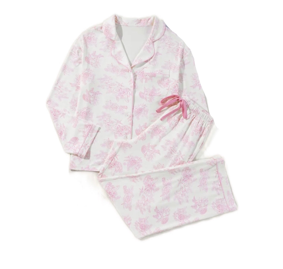 Always Pure Pink Floral Pajamas