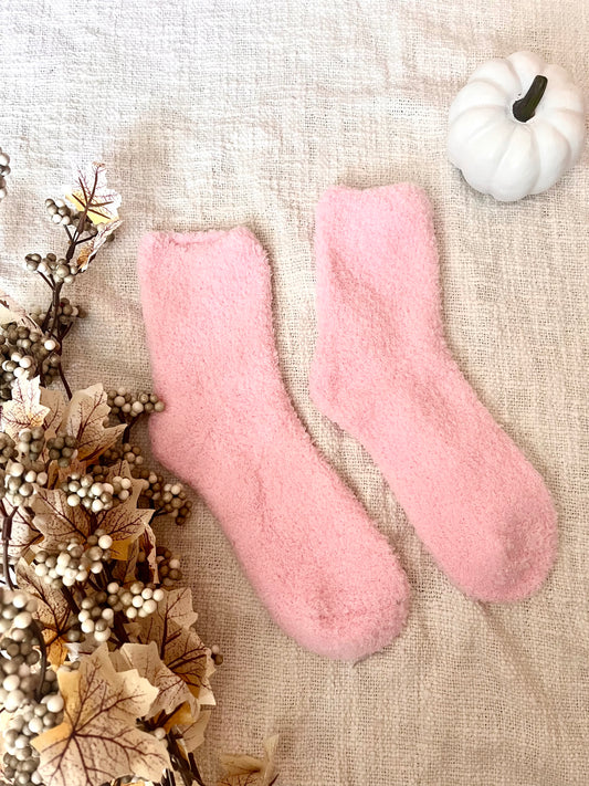 Pink Fuzzy Socks